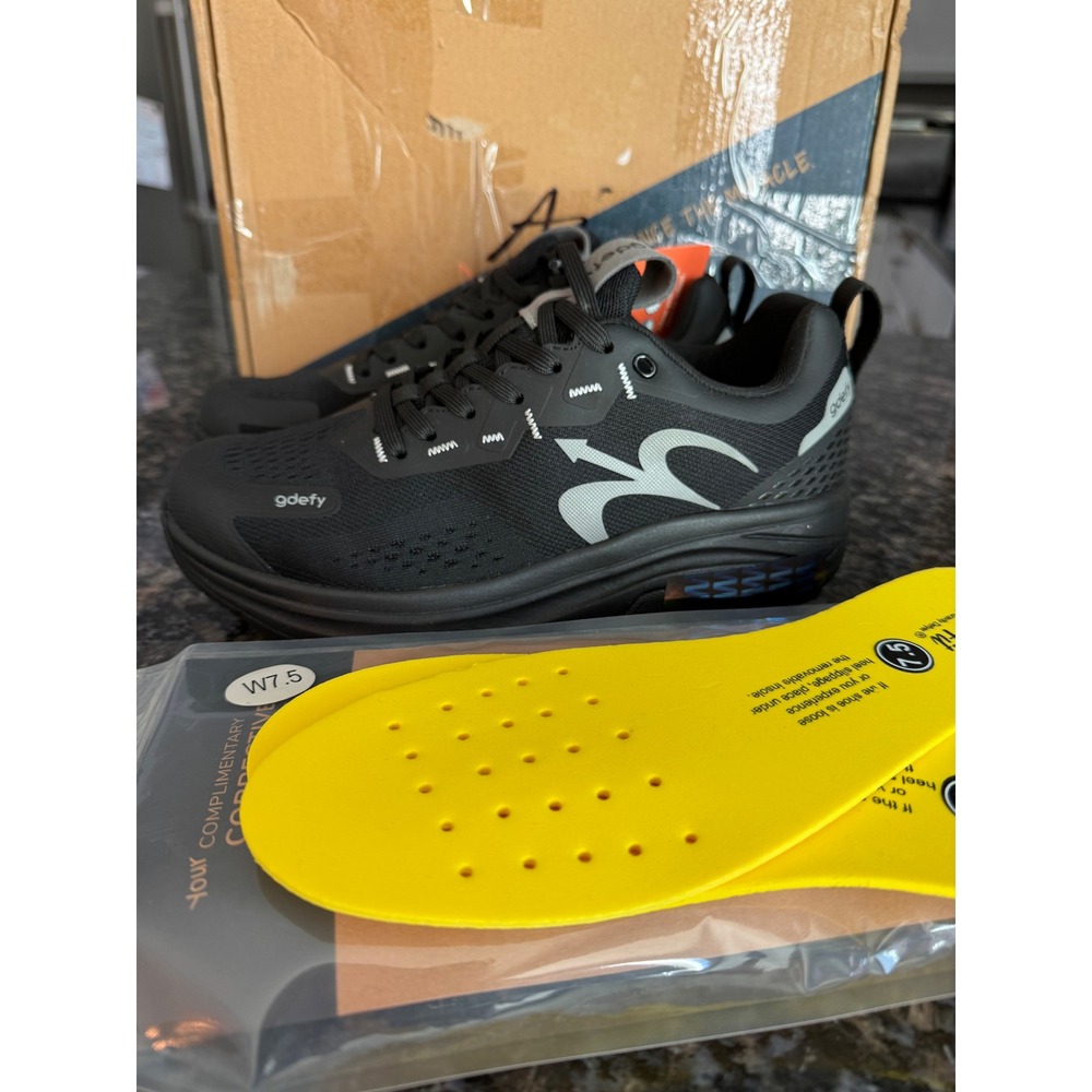 Gravity Defyer‎ G-Defy Mehalef Black VersoShock Athletic Shoes Womens 7.5 NEW